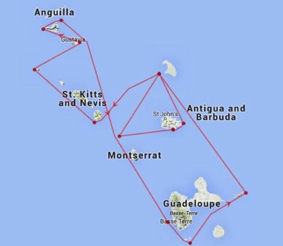 Track for the Caribbean 600 Race
